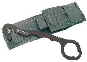 Benchmade 8 Safety Cutter 8BLKWADC - 440C rescue hook strap cutter with MOLLE compatible ADC sheath