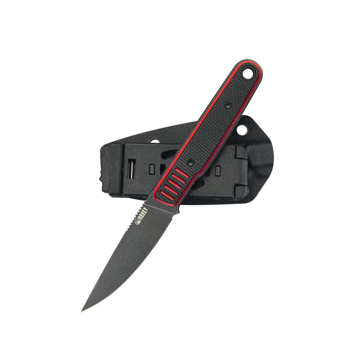 Kubey Knife Fixie 3.11" Sandvik 14C28N Black/Red G-10 KUB356A