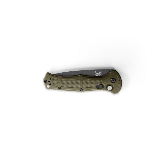 Benchmade Claymore 9070BK-1 closed view showing black Grivory handle