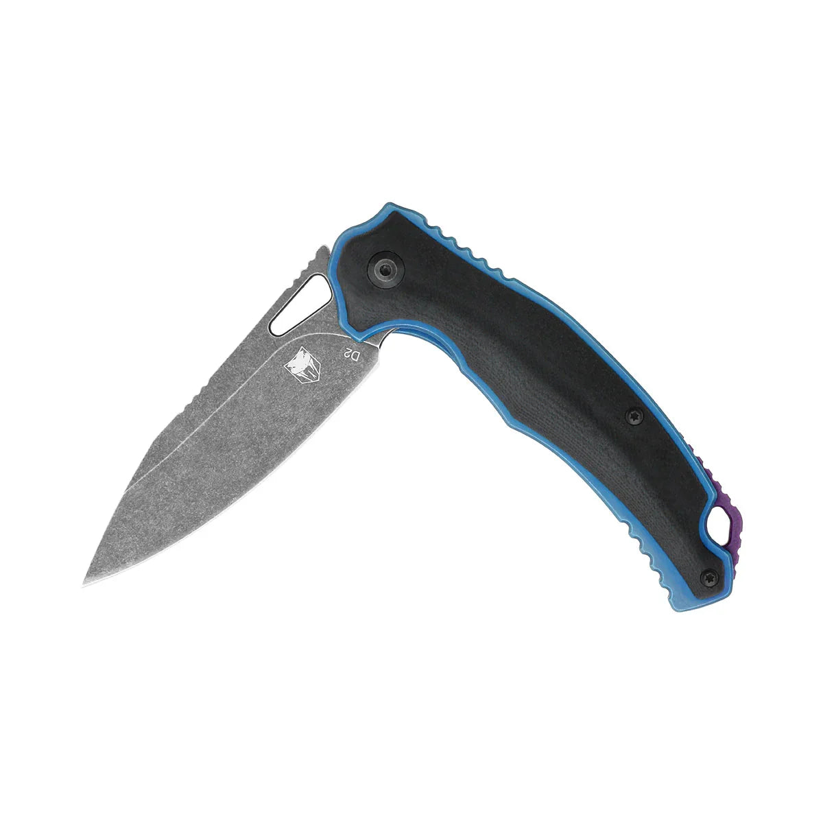 Cobra Tec Knives Axle 3.5in D2 Stonewashed Blade G-10 Handle CTAXLEBLUG10F