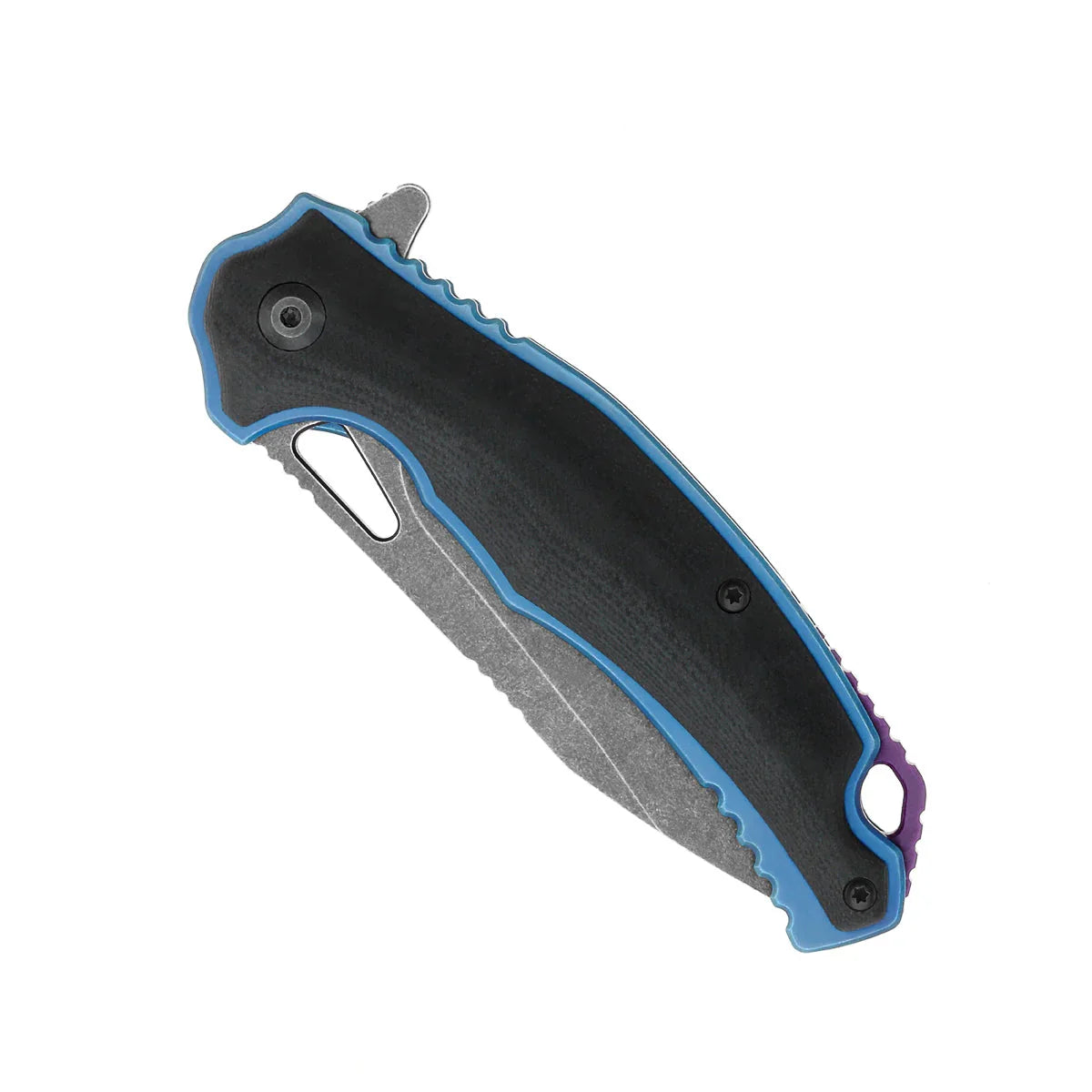 Cobra Tec Knives Axle 3.5in D2 Stonewashed Blade G-10 Handle CTAXLEBLUG10F