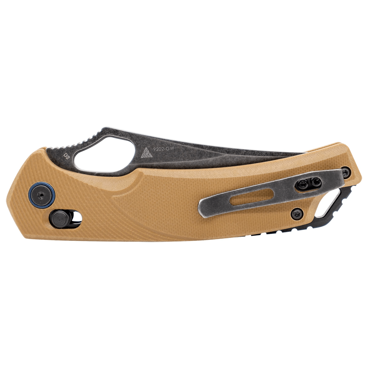 SRM Retriever - 3.54" Black Stonewash Blade - Tan G10 Handle - 9202-GW