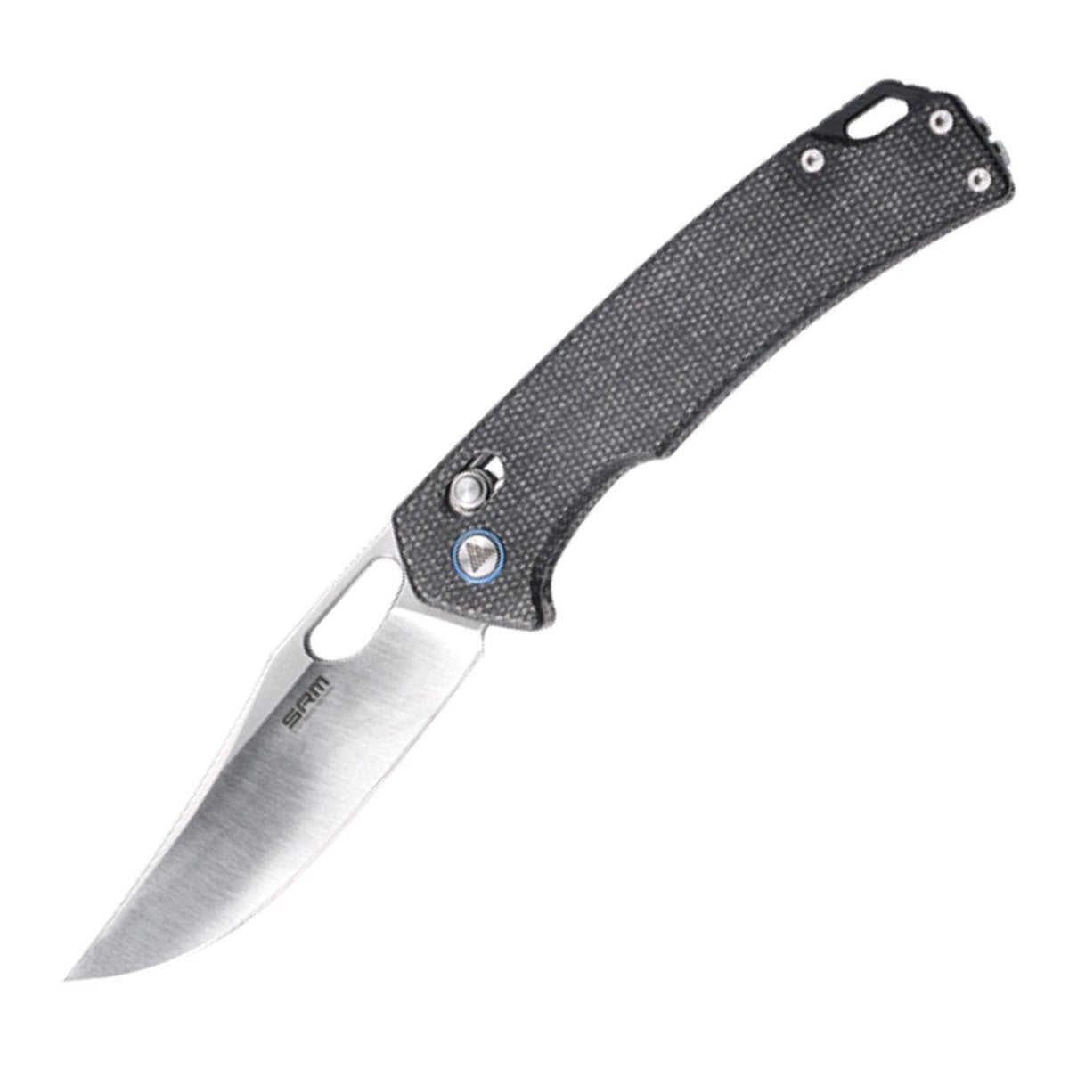 SRM Retriever 9203-MB front view – 3.54″ brushed 10Cr15CoMoV clip point folding knife