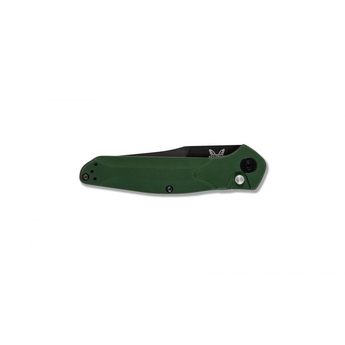 Benchmade Auto Osborne 9400BK push button and spine safety detail