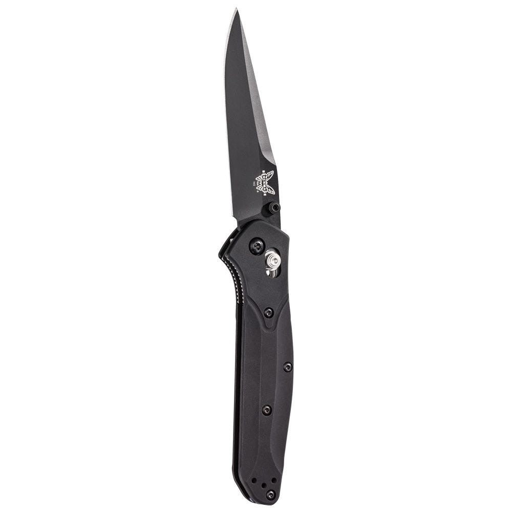 Benchmade Osborne 943BK front view – 3.40″ black CPM-S30V clip point folding knife