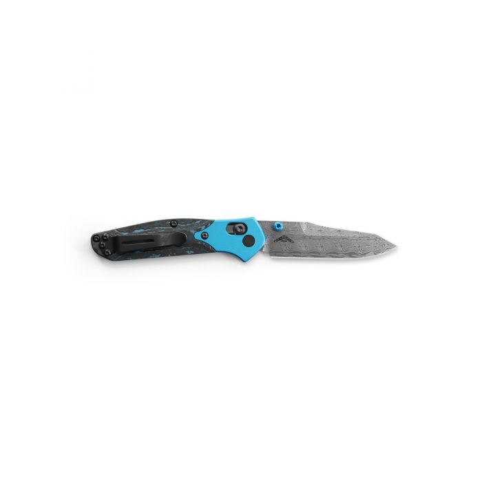 Benchmade Mini Osborne 945-221 Gold Class Arctic Storm Fat Carbon handle detail