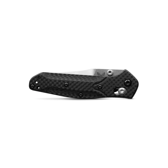 Benchmade Mini Osborne 945-2 open position showing CPM-S90V reverse tanto blade