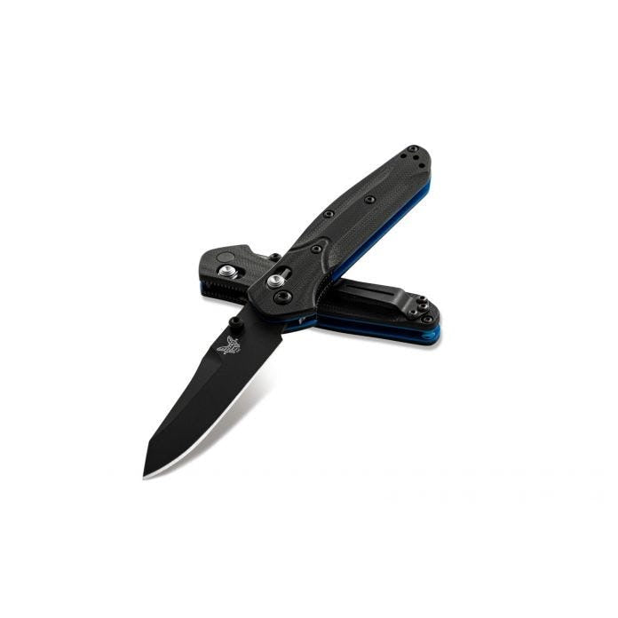 Benchmade Mini Osborne 945BK-1 – 2.92″ CPM-S30V Black Reverse Tanto Folding Knife, Black G10