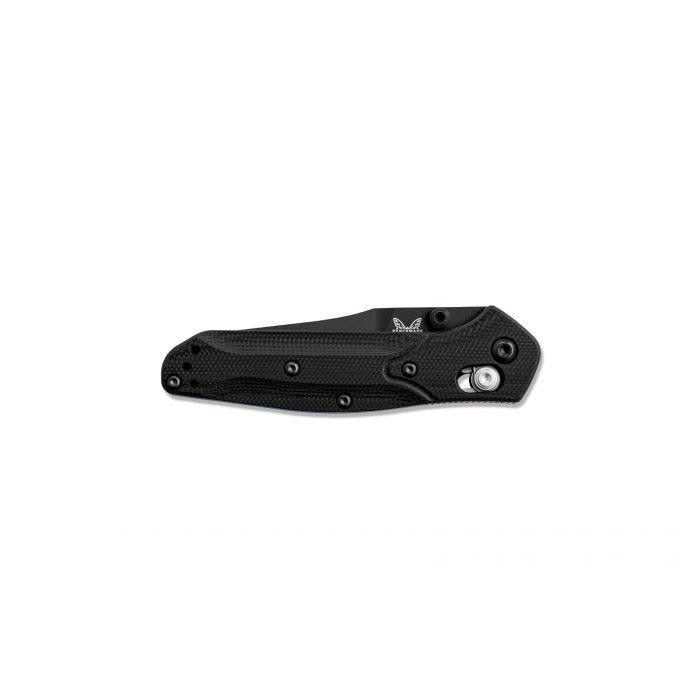 Benchmade Mini Osborne 945BK-1 – 2.92″ CPM-S30V Black Reverse Tanto Folding Knife, Black G10