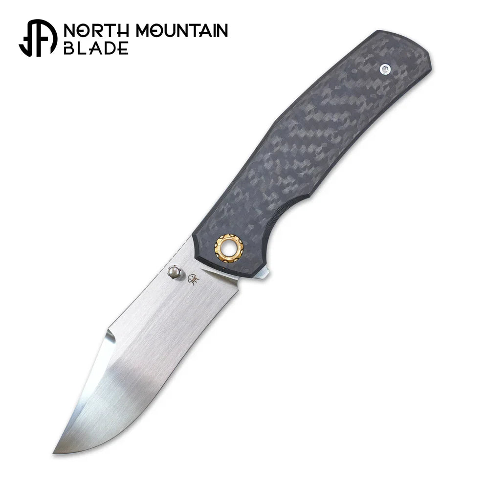 North Mountain Blade Jellyfish-4thGen-Black front view folding knife