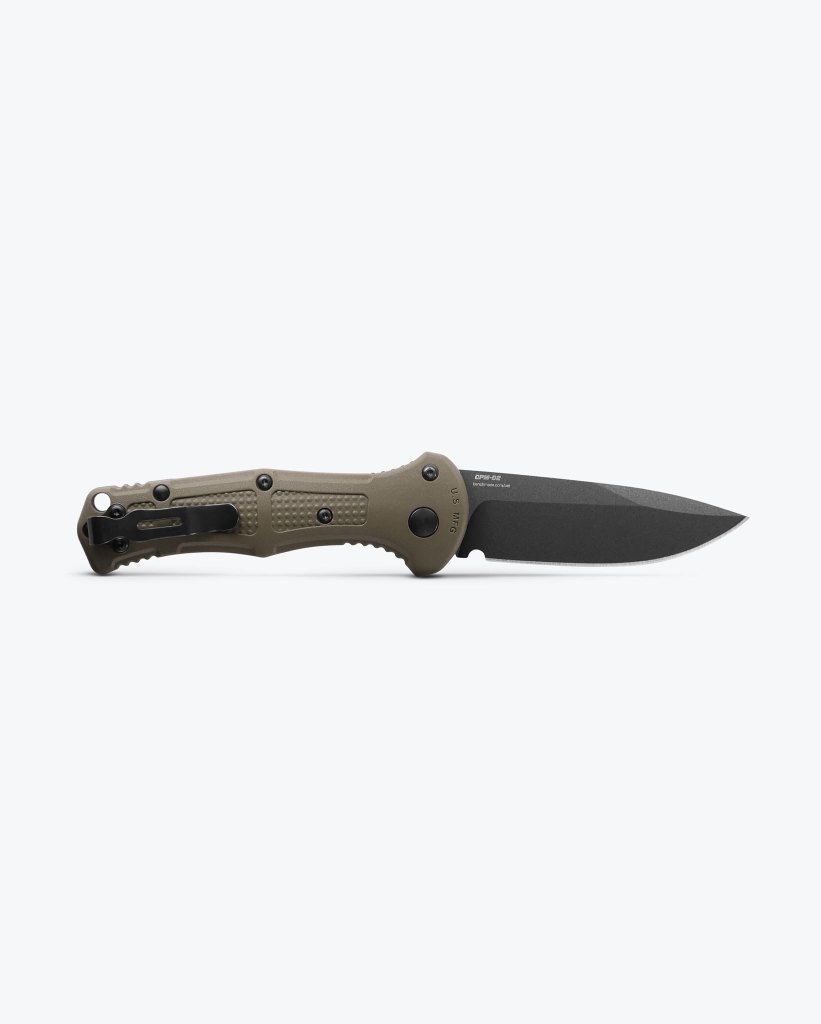 Benchmade Mini Claymore 9570BK-1 Ranger Green Grivory handle detail