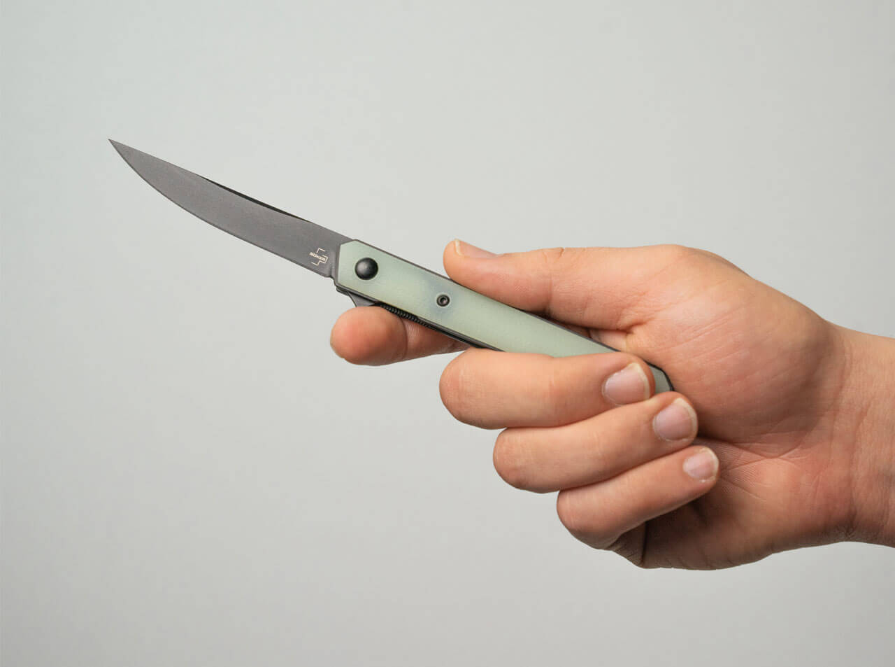 Boker Plus Kwaiken Air Mini 01BO331 3.07 in Black VG10 Blade Jade G10 Handles