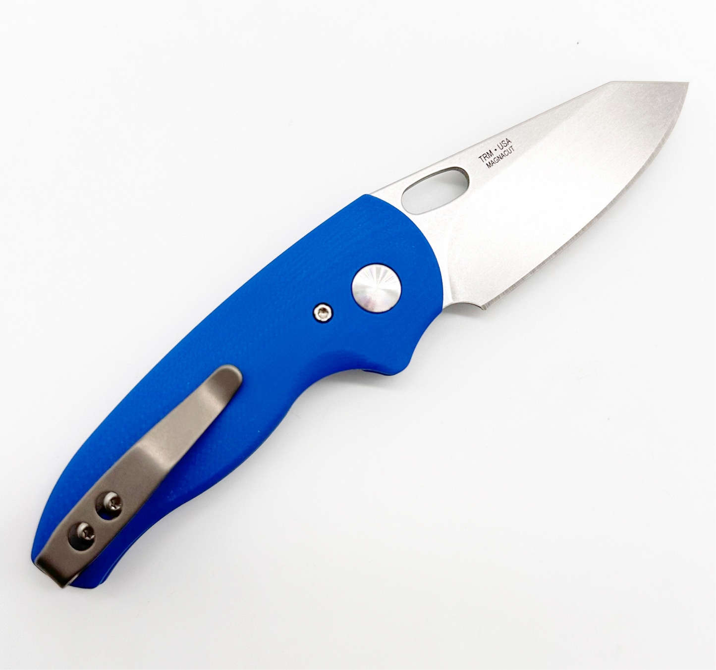 Three Rivers Mfg Holey Nerd Royal Blue G10 3D Handles 2.2in Magnacut Blade