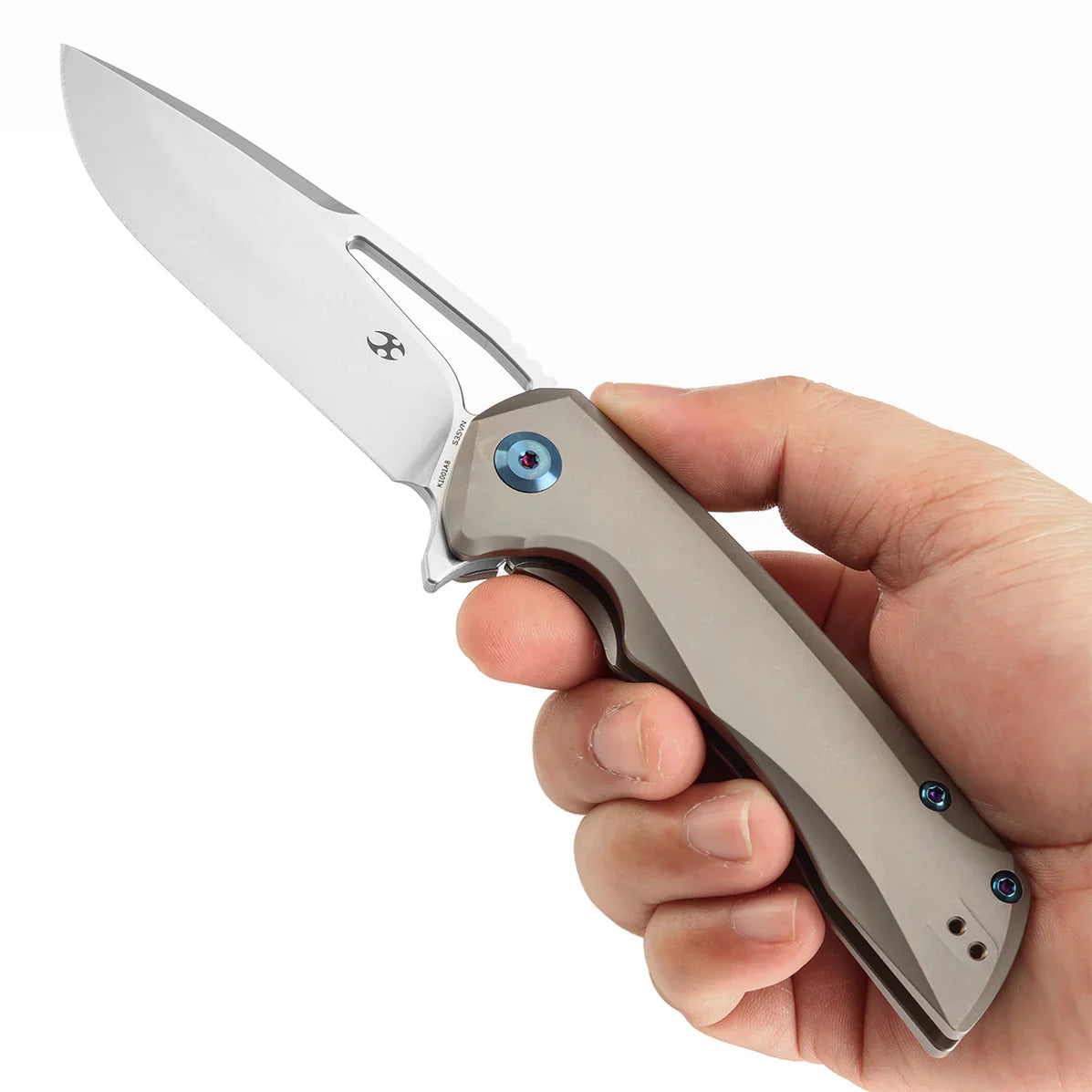 Kansept Kryo 3.58" CPM S35VN Micro Milling Titanium Grey K1001A7