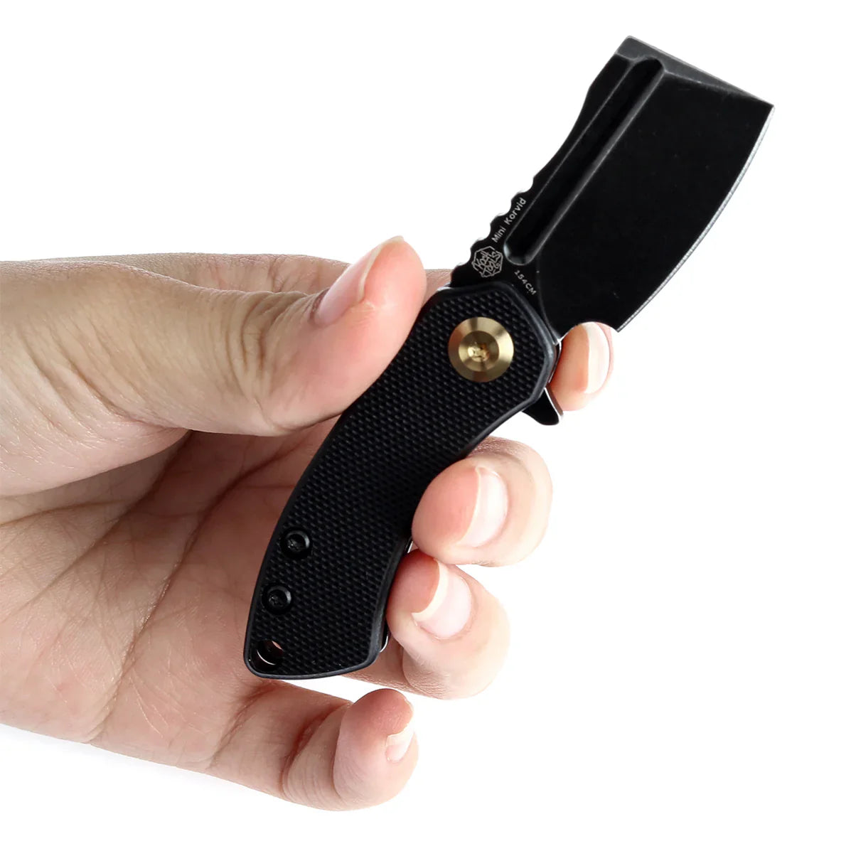 Kansept Mini Korvid 1.45" Black Stonewashed 154CM Black G10 T3030A11
