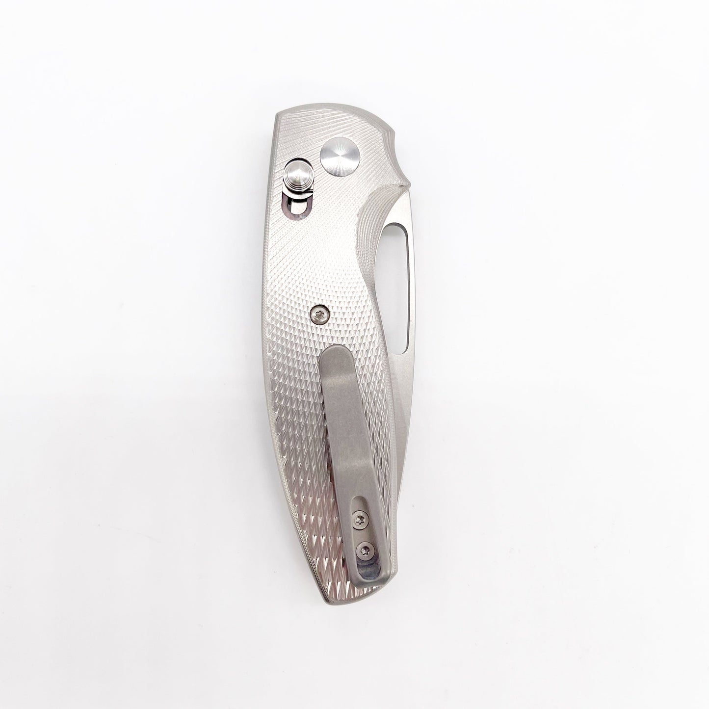 TRM Bulldog Rev. B 2.95" 20CV Folding Knife Lizard Skin Titanium 3D Handles River-Lok USA Made EDC