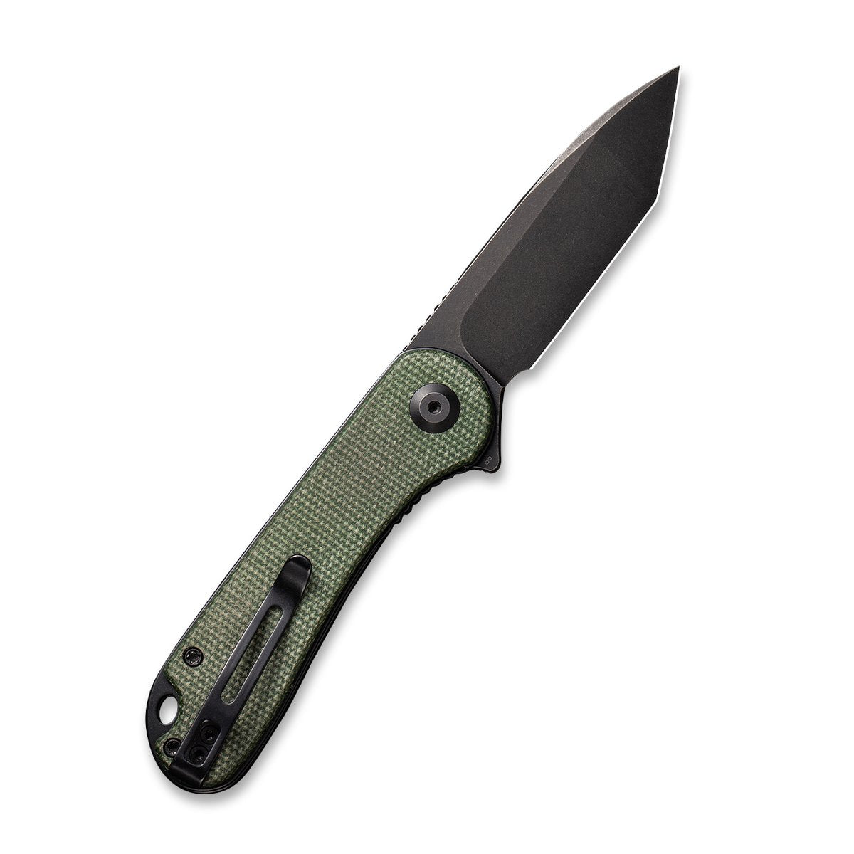 CIVIVI Elementum 907T-E Folding Knife 2.96 in Black D2 Blade Green Micarta Handle
