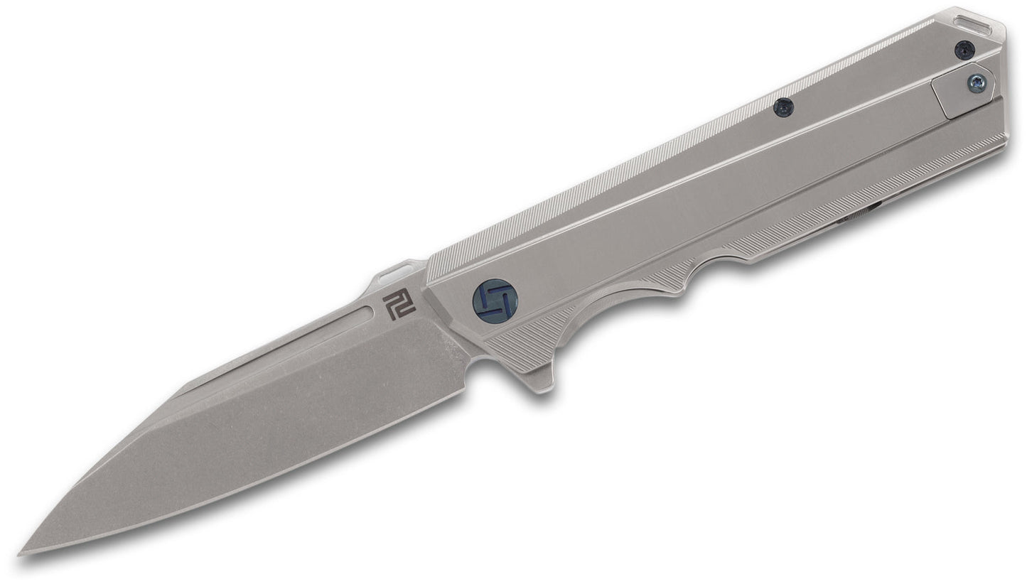 Artisan Cutlery 1703G-GY Folding Knife Titanium Handles 3.54" Blade S35VN