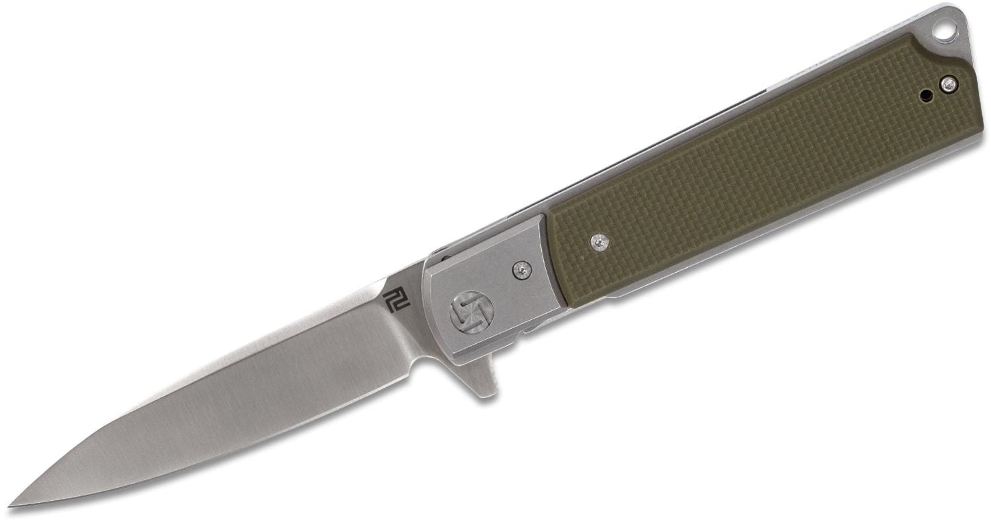 Artisan Cutlery 1802P-GNF Folding Knife G10 Handles 3.88" Blade D2 Steel