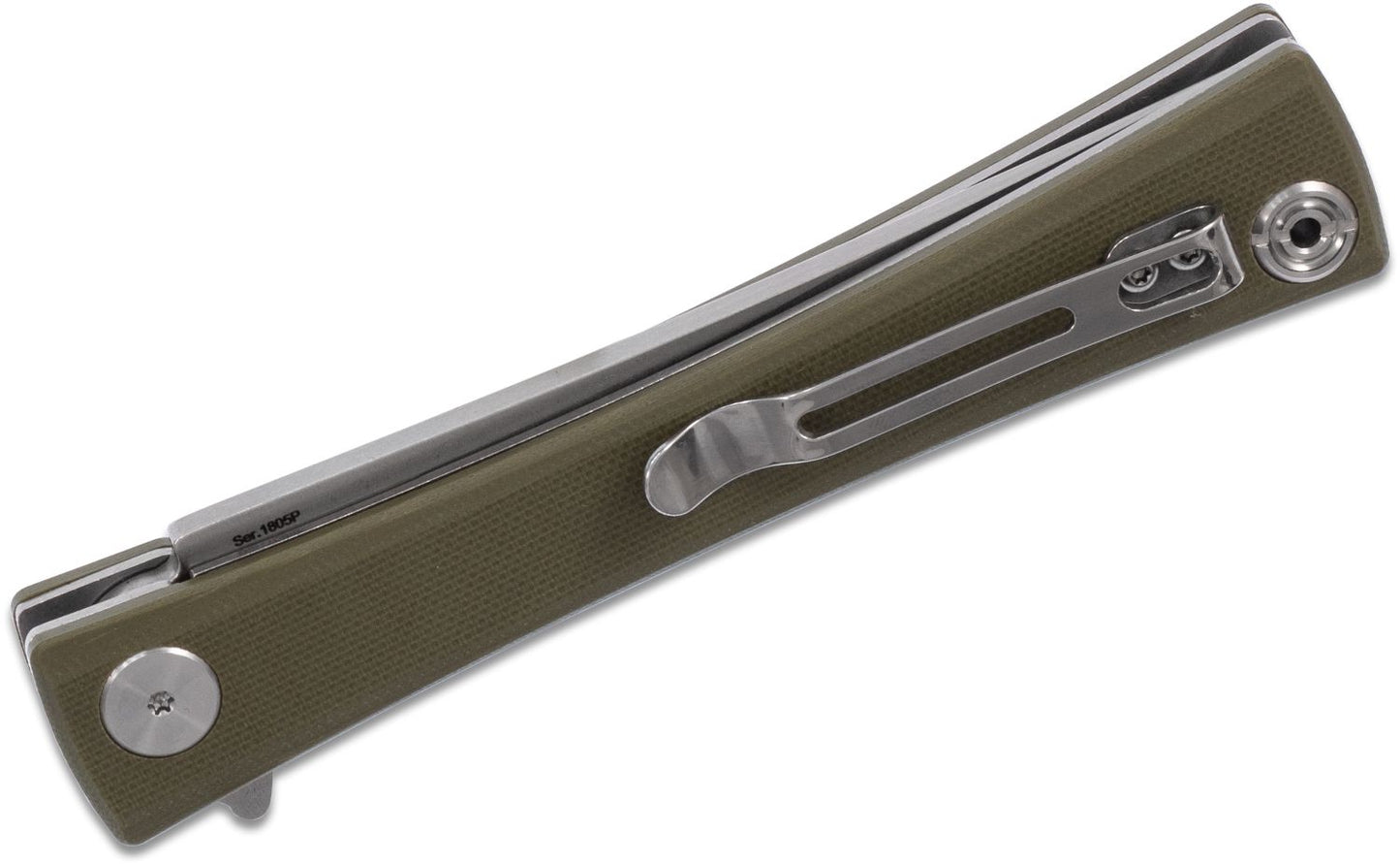 Artisan Cutlery 1805P-GNF Folding Knife Textured Green G10 Handles 4.06" D2 Stonewashed Blade