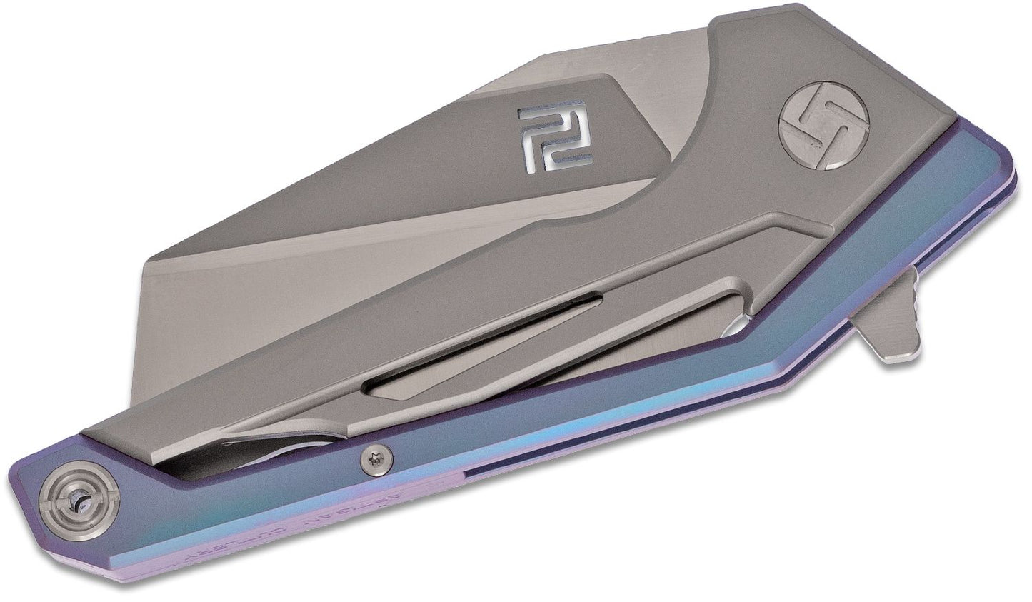 Artisan Cutlery 1819G-BUS Folding Knife Titanium Handles 2.91" Blade S35VN