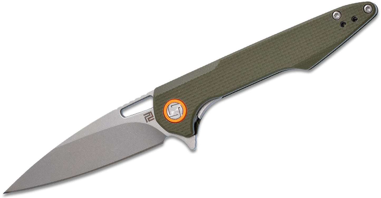 Artisan Cutlery 1821PS-GNF Folding Knife G10 Handles 3.0" Blade D2 Steel