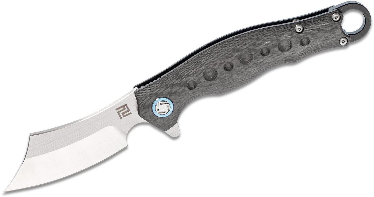 Artisan Cutlery 1828G-BKS Folding Knife Titanium and Carbon Fiber Handles 2.85" Blade S35VN