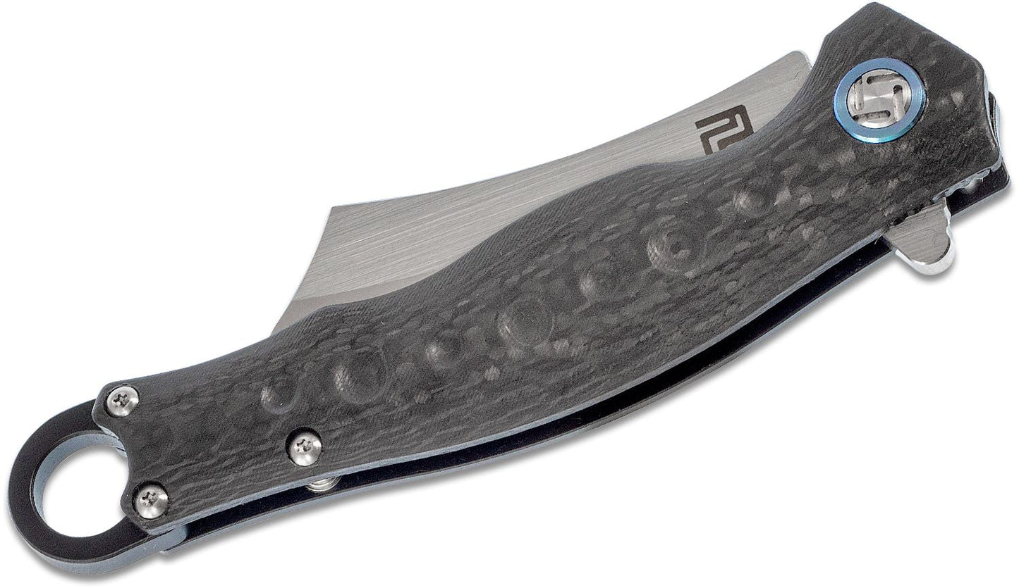 Artisan Cutlery 1828G-BKS Folding Knife Titanium and Carbon Fiber Handles 2.85" Blade S35VN