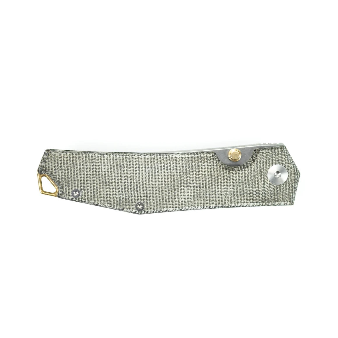 Giant Mouse Clyde Green Canvas Handles w/ Brass Hardware 3in Elmax Steel Blade