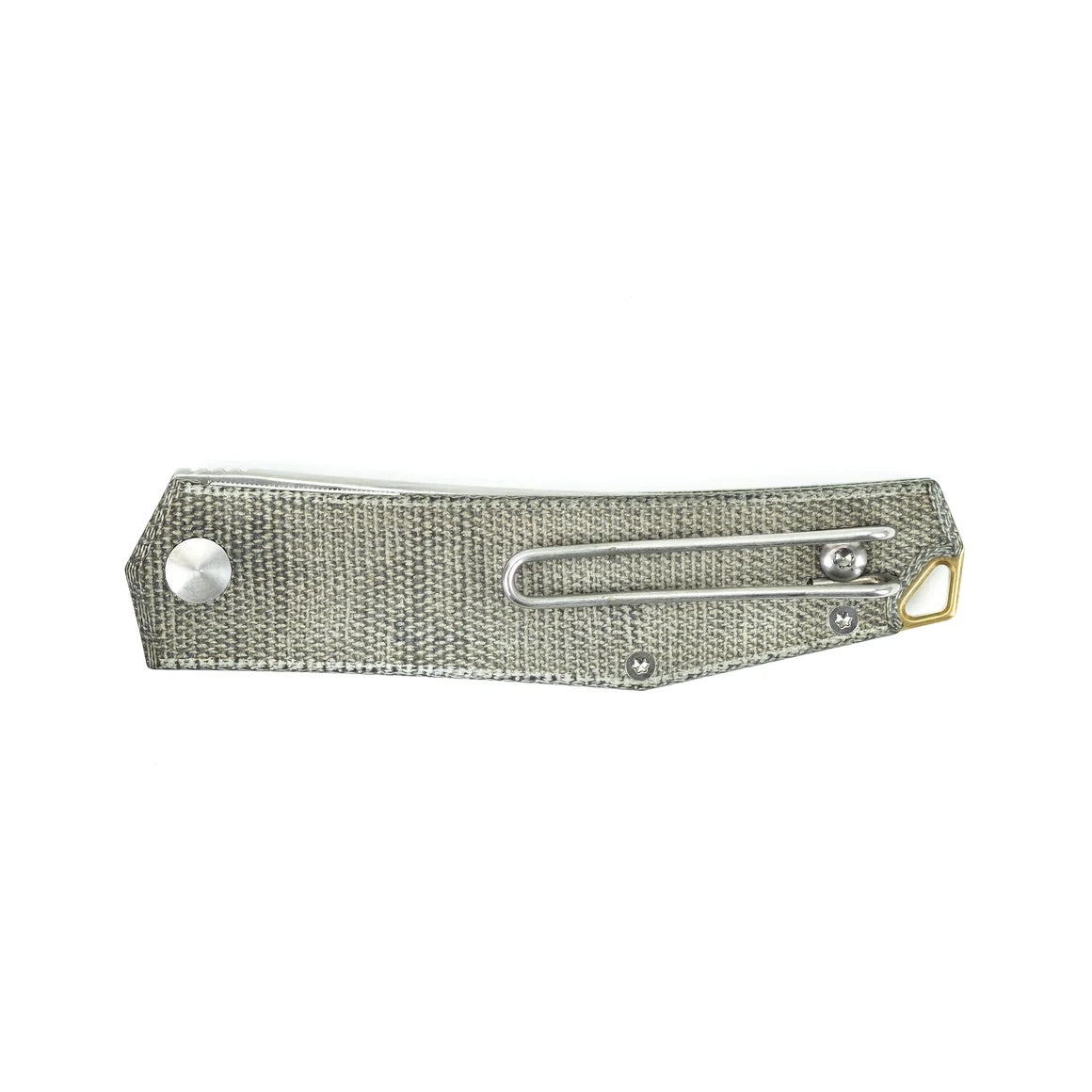 Giant Mouse Clyde Green Canvas Handles w/ Brass Hardware 3in Elmax Steel Blade