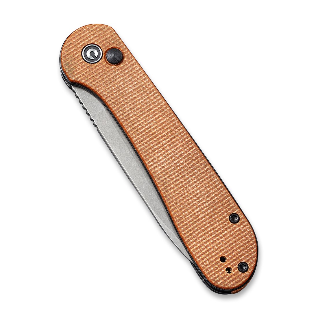 CIVIVI Elementum C2103D Folding Knife 2.96 in 14C28N Steel Blade Brown Micarta Handles
