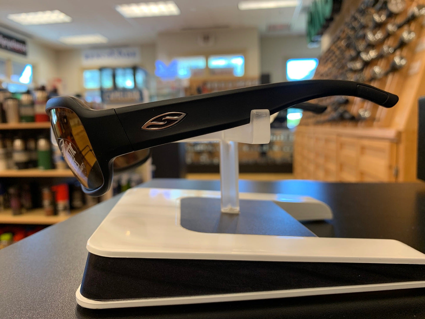 Smith Optics Drop Elite Tactical ChromaPop Polarized Sunglasses-Matte Black - ChromaPop Polarized Bronze Mirror
