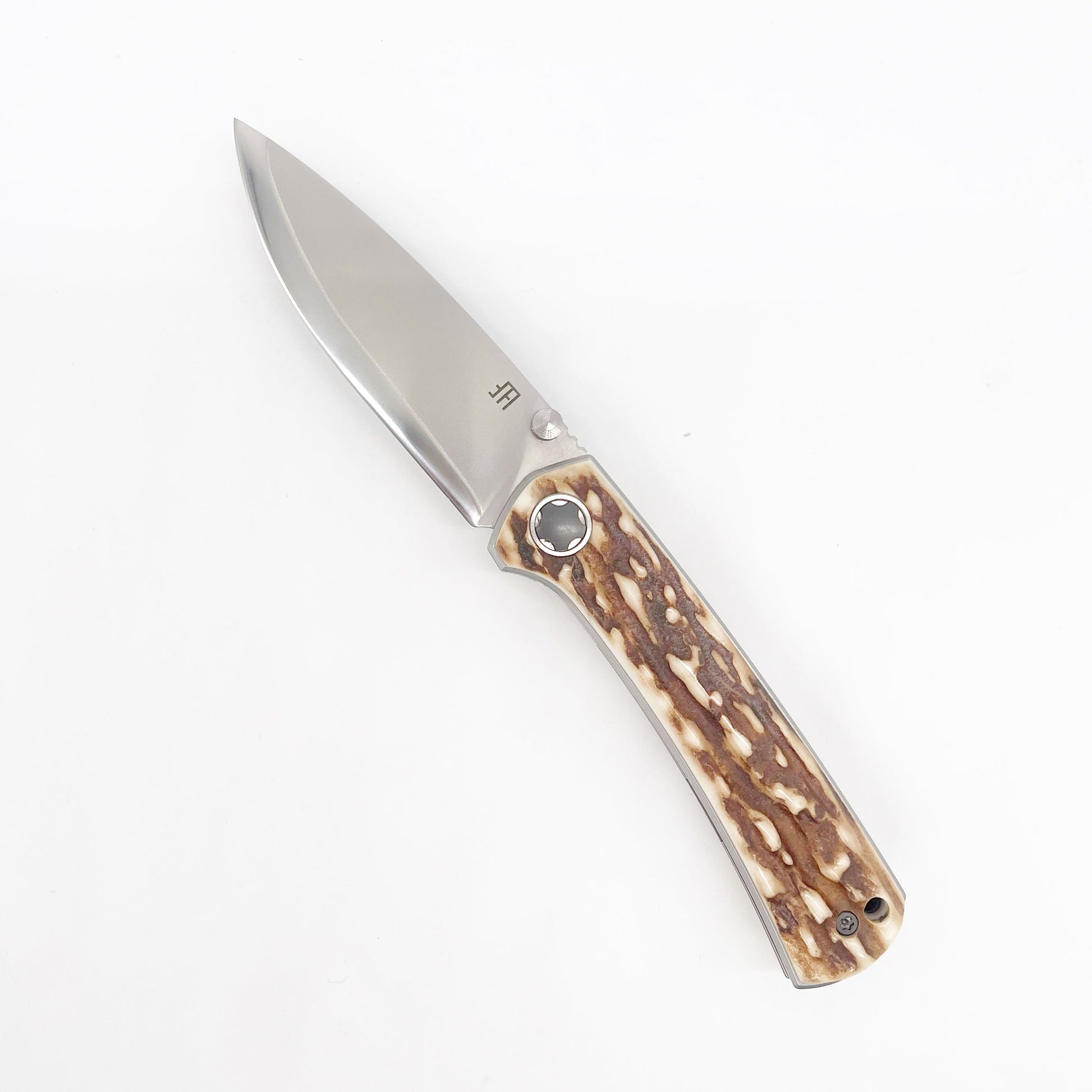 North Mountain Blade Ultra-AntlerZDP189 front view folding knife