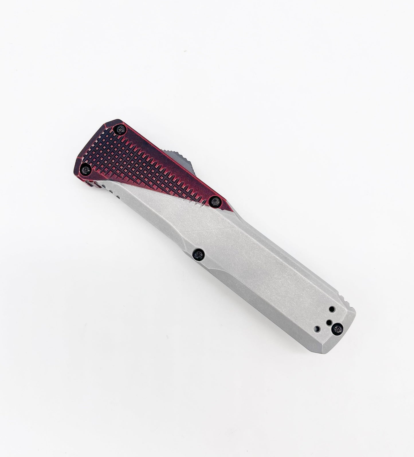 Benchmade 4600 Phaeton Automatic OTF Knife 3.45in S30V - Battleworn Red/Silver Cerakote