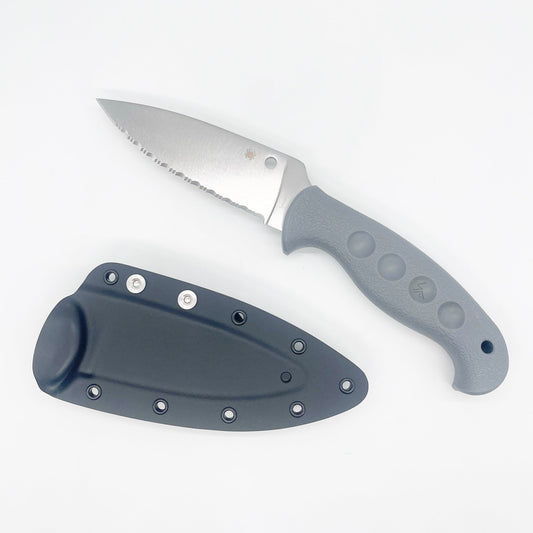 Spyderco SPRINT RUN Temperance Fixed Blade 4.46" Satin CPM-CRU-WEAR SpyderEdge Gray FRN Handle FB05SGY