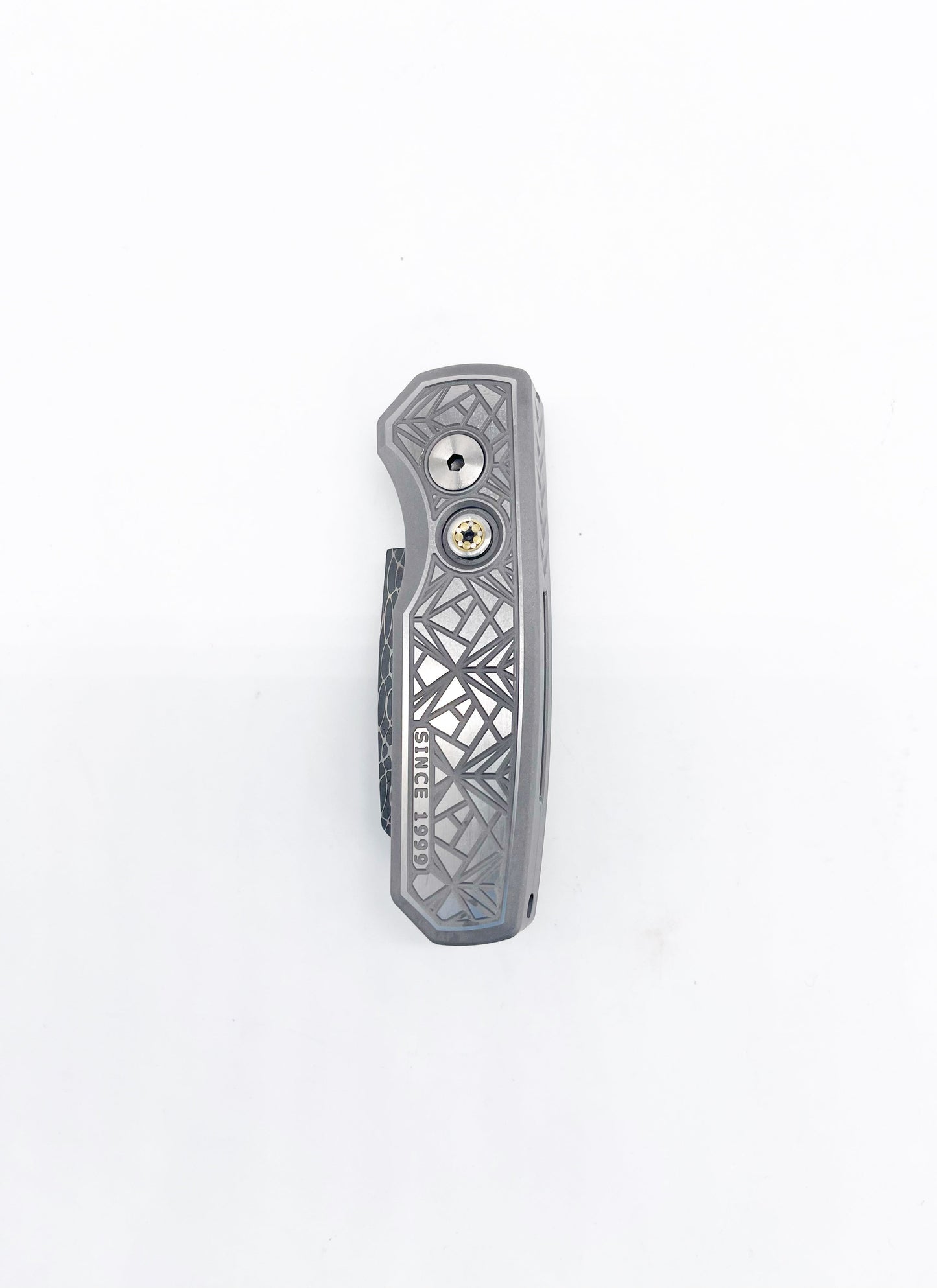 Pro-Tech Runt 5 Custom 001 Since 1999 Vegas Forge Damascus Blade Nextus Textured 17-4 Steel Handles
