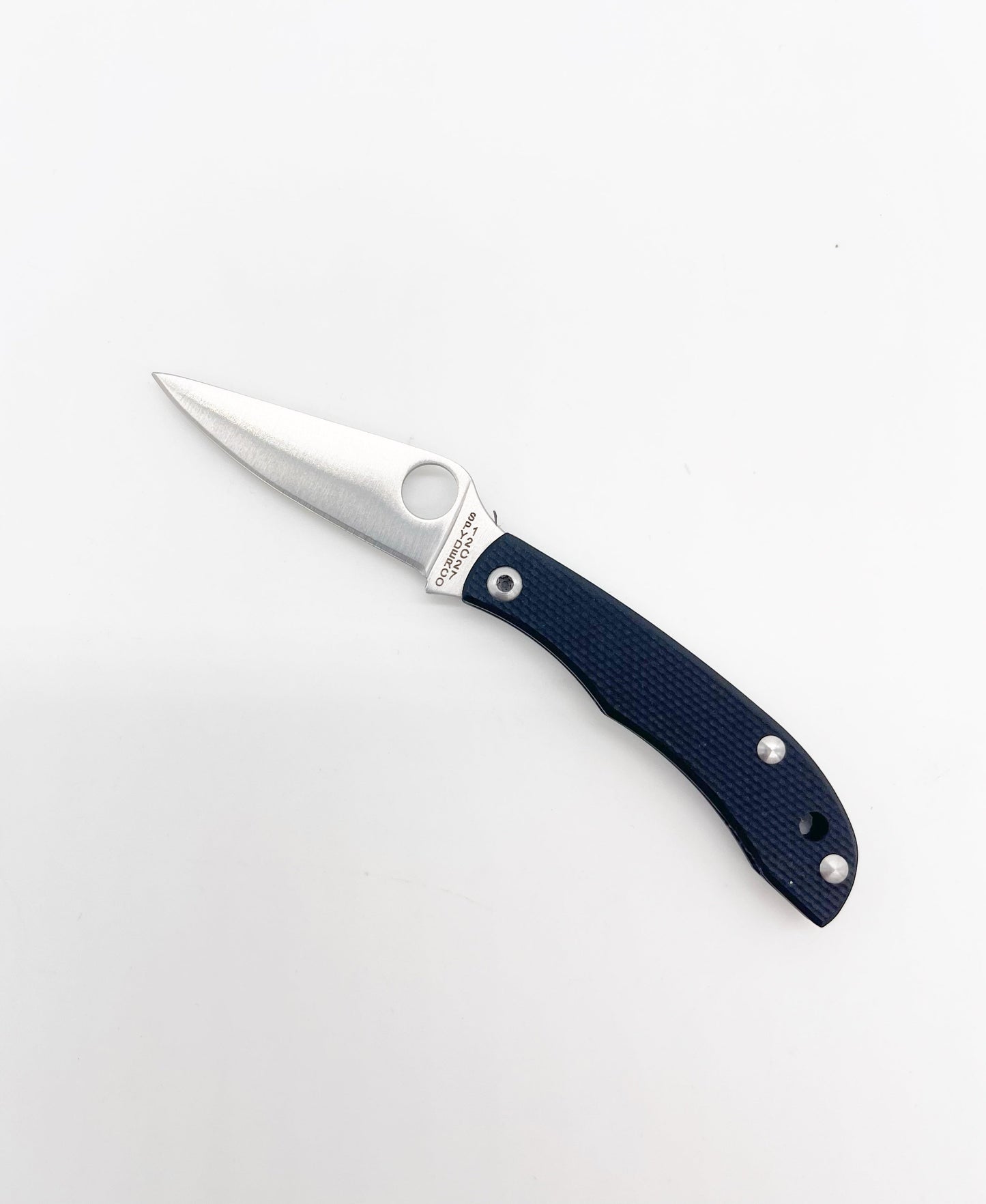 Spyderco Honeybee Slipjoint Folding Knife – 1.68" Sandvik 12c27 Plain Edge Blade, Black G-10 Handle – C137GBKP