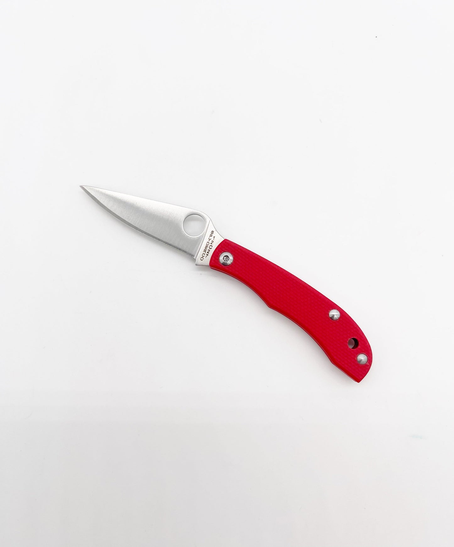 Spyderco Honeybee Slipjoint Folding Knife – 1.68" Sandvik 12c27 Plain Edge Blade, Red G-10 Handle – C137GRDP