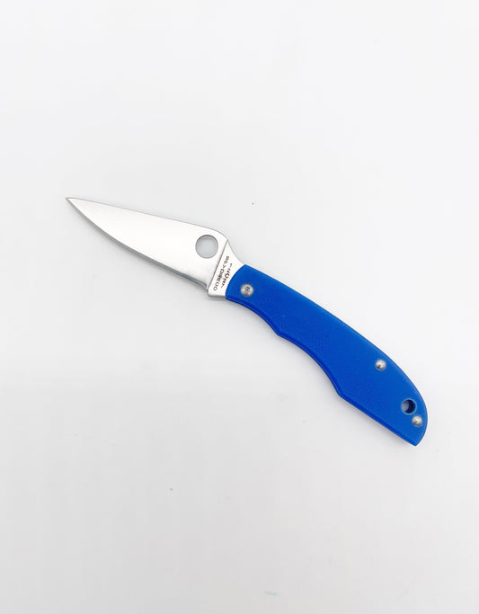 Spyderco Grasshopper Slipjoint Folding Knife 2.30" Sandvik 12c27 Blue G-10 Handles - C138GBLP