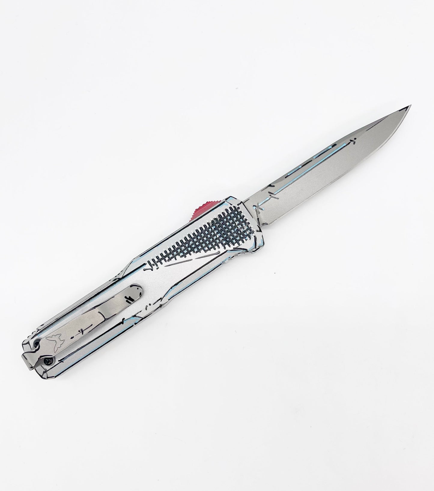 Benchmade 4600 Phaeton BEN-4600-CelShade blade deployed showing Cel-Shade Cerakote accent outlines
