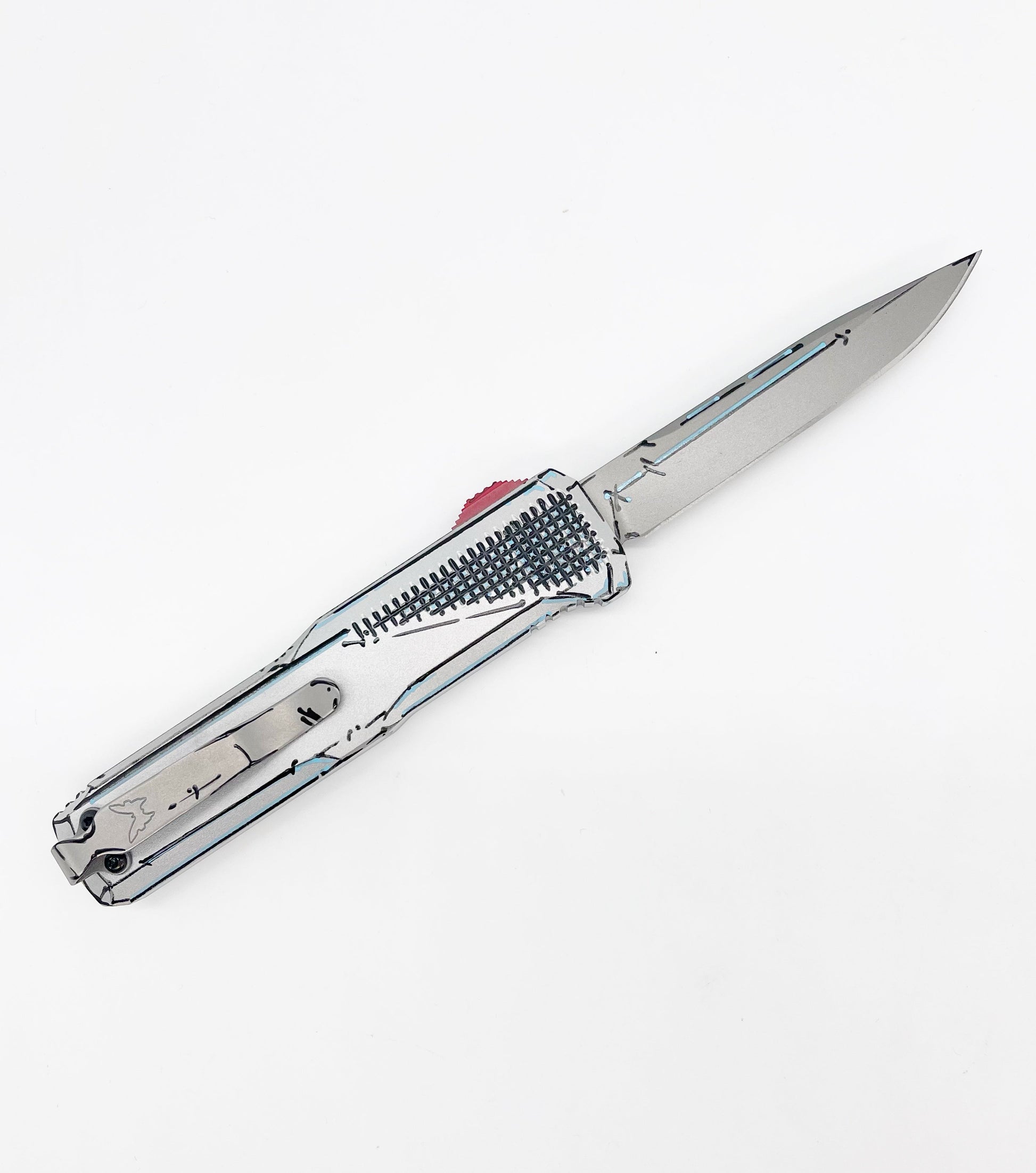 Benchmade 4600 Phaeton BEN-4600-CelShade blade deployed showing Cel-Shade Cerakote accent outlines
