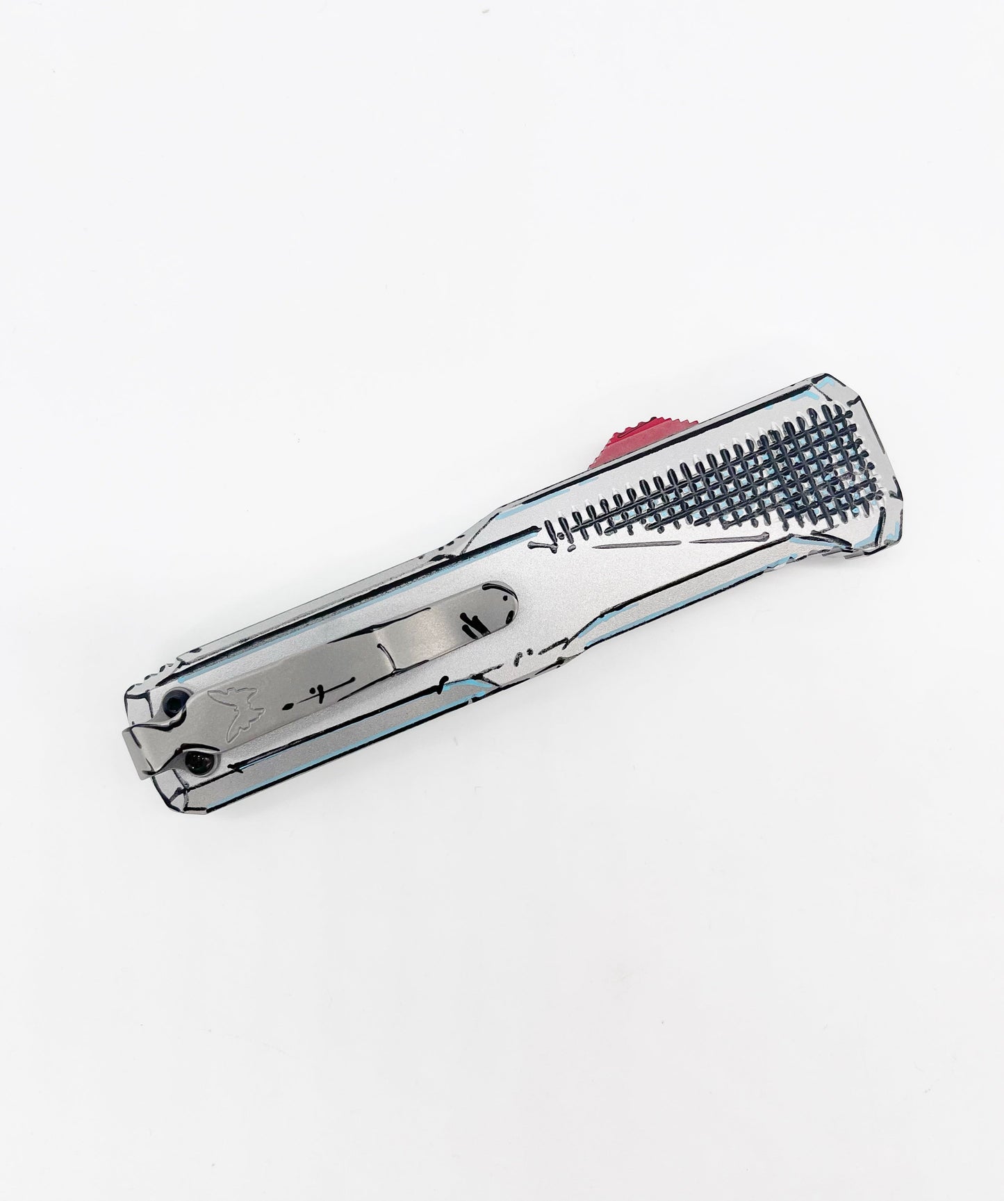 Benchmade 4600 Phaeton BEN-4600-CelShade thumb slide and OTF mechanism detail