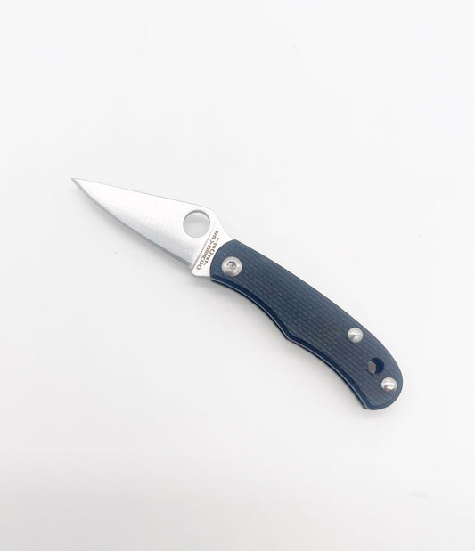 Spyderco Bug Slipjoint Folding Knife 1.27" Sandvik 12c27 Black G-10 Handles - C133GBKP