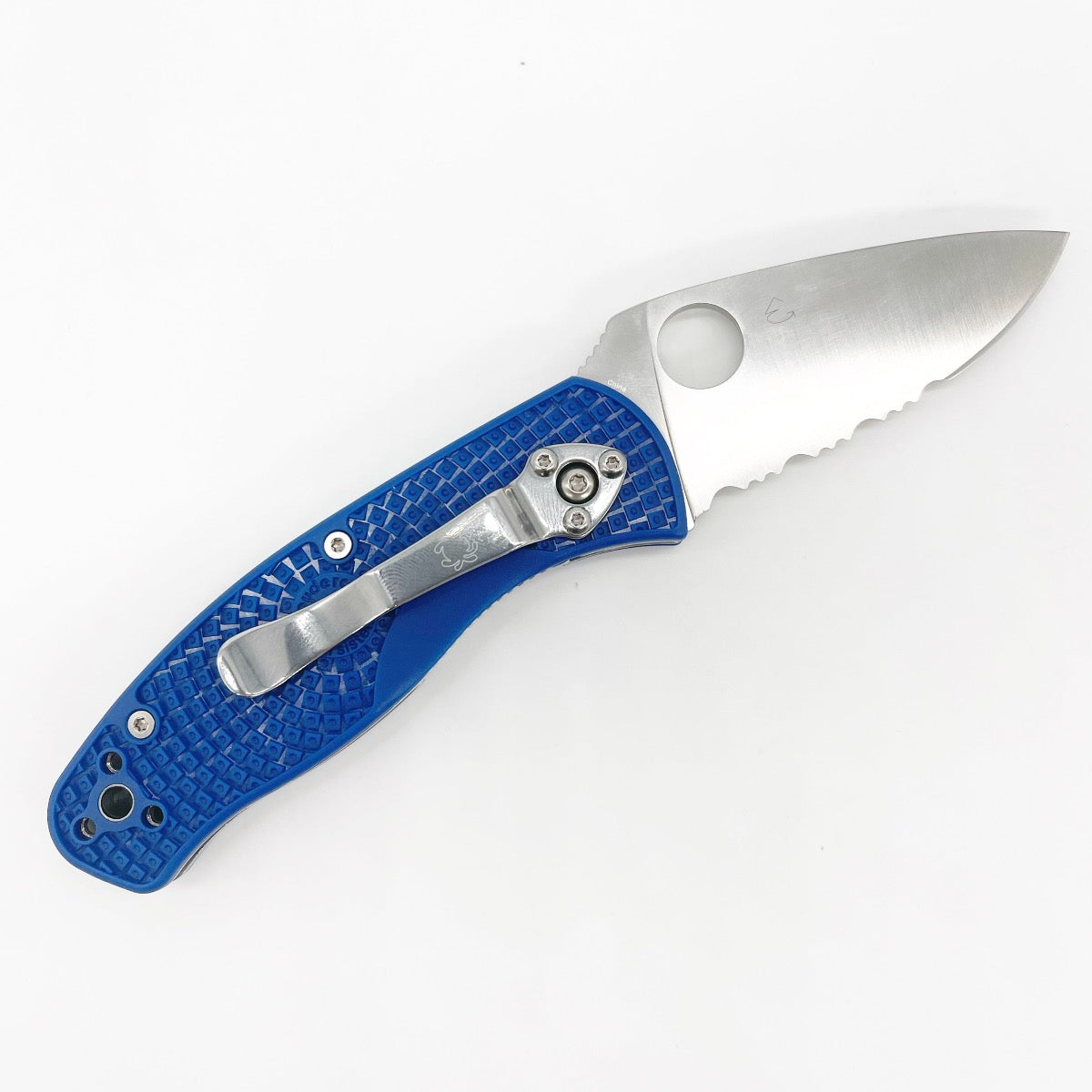 Spyderco Persistence FRN Blue Partially Serrated S35VN - C136PSBL