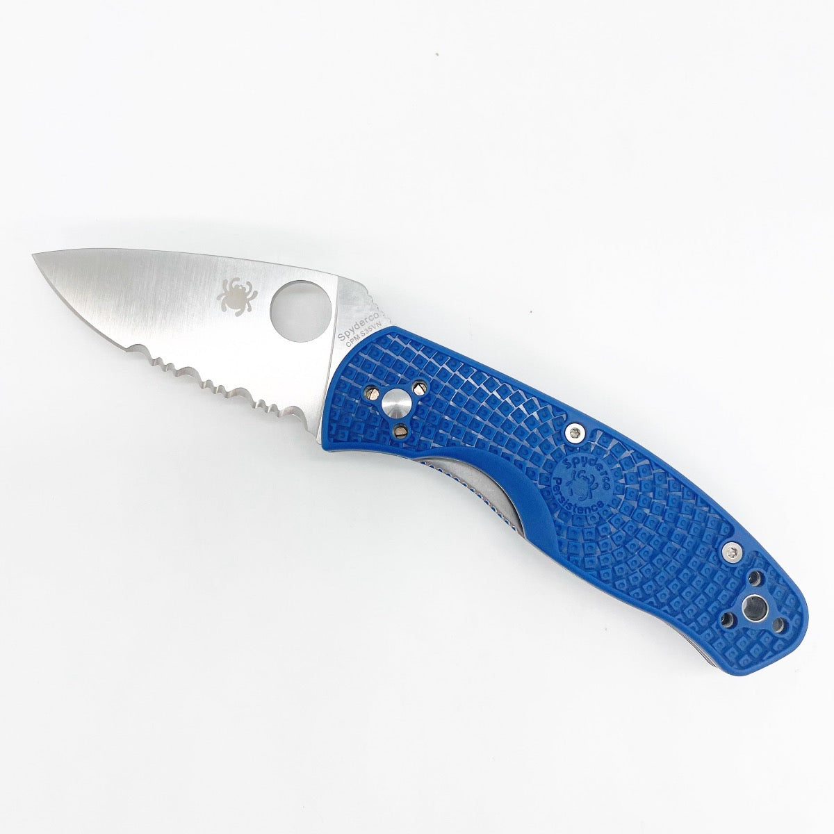 Spyderco Persistence FRN Blue Partially Serrated S35VN - C136PSBL