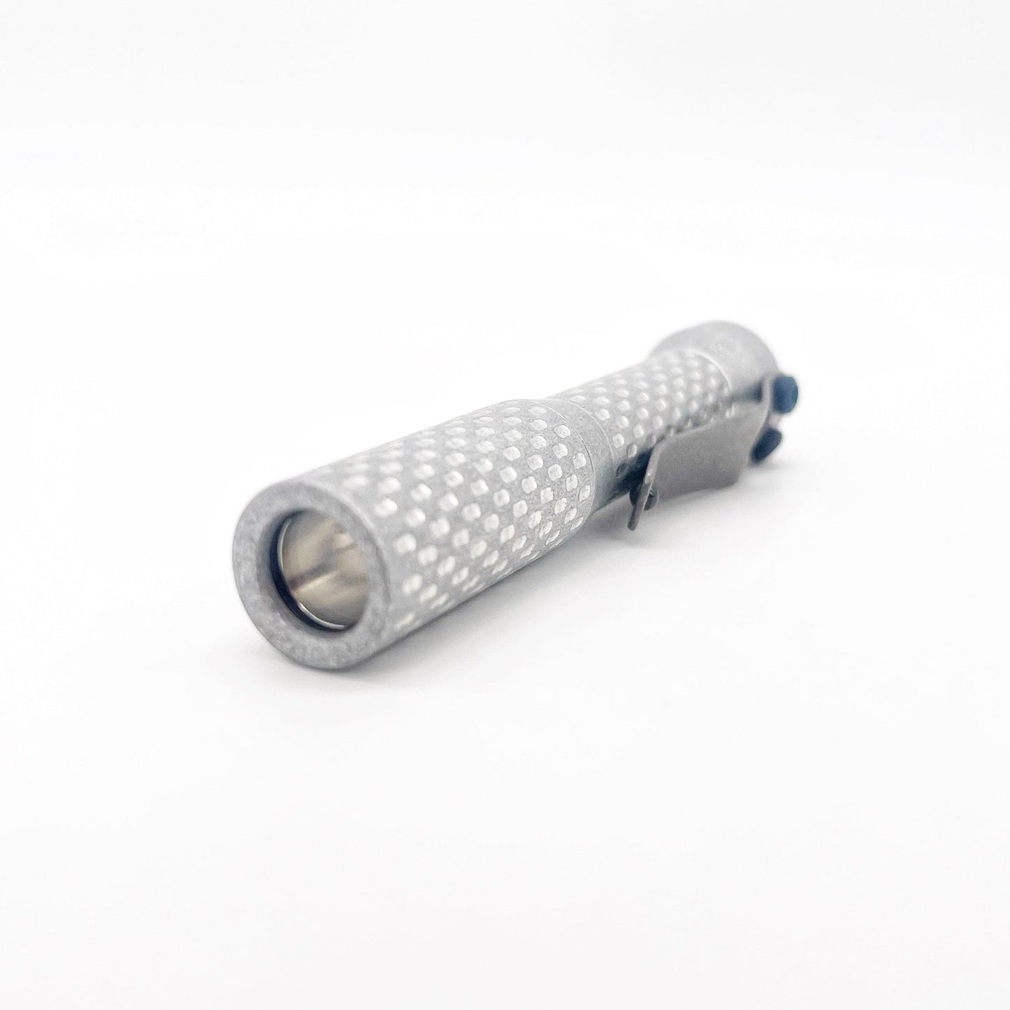 Dawson Machine Craft Divot Slimmer Aluminum EDC Flashlight – Tumbled Finish, 10440 Button Top