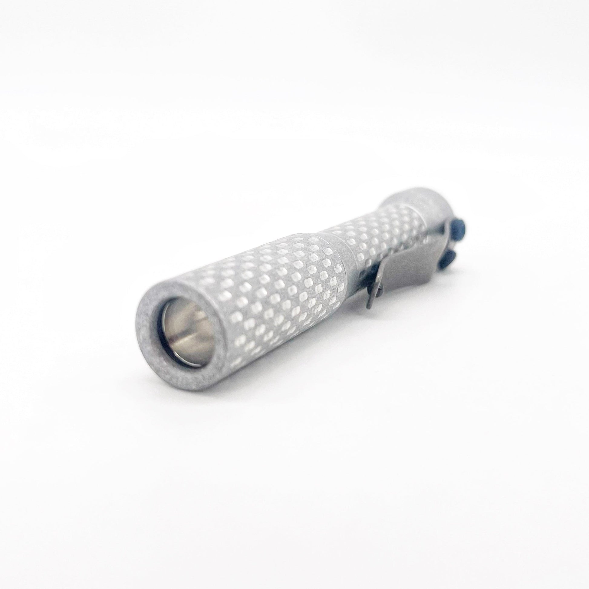 Dawson Machine Craft Divot Slimmer Aluminum EDC Flashlight – Tumbled Finish, 10440 Button Top