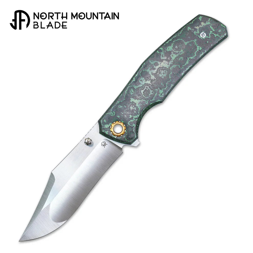North Mountain Blade Jellyfish-4thGen-Green front view folding knife