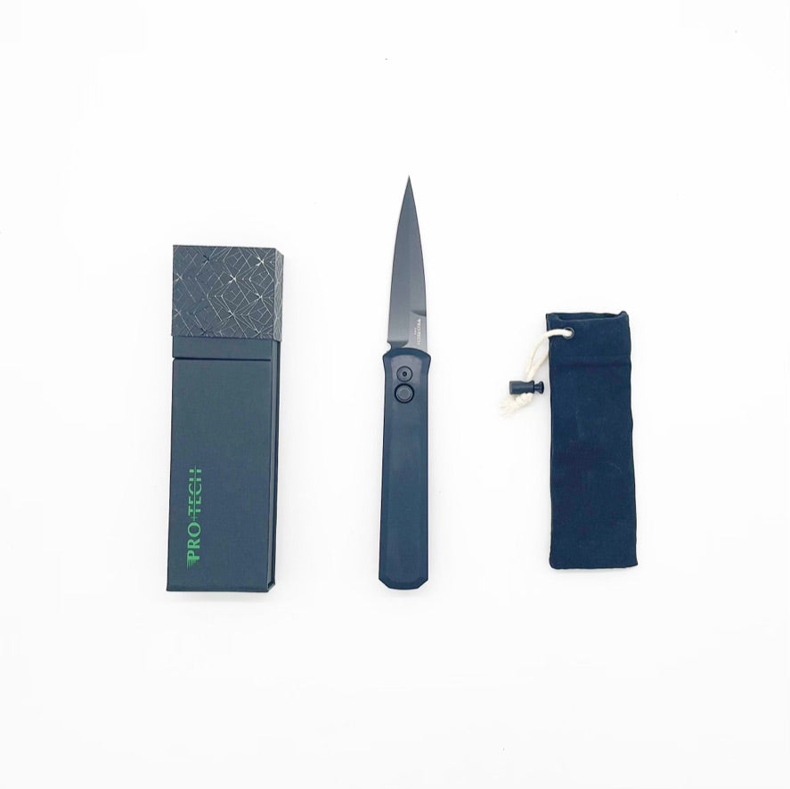 Pro-Tech 921-SWAT Godfather Automatic 4In DLC Black Spear Point Blade