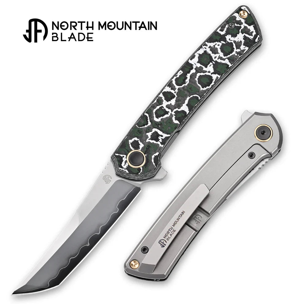 North Mountain Blade 2505W05 front view folding knife tanto blade